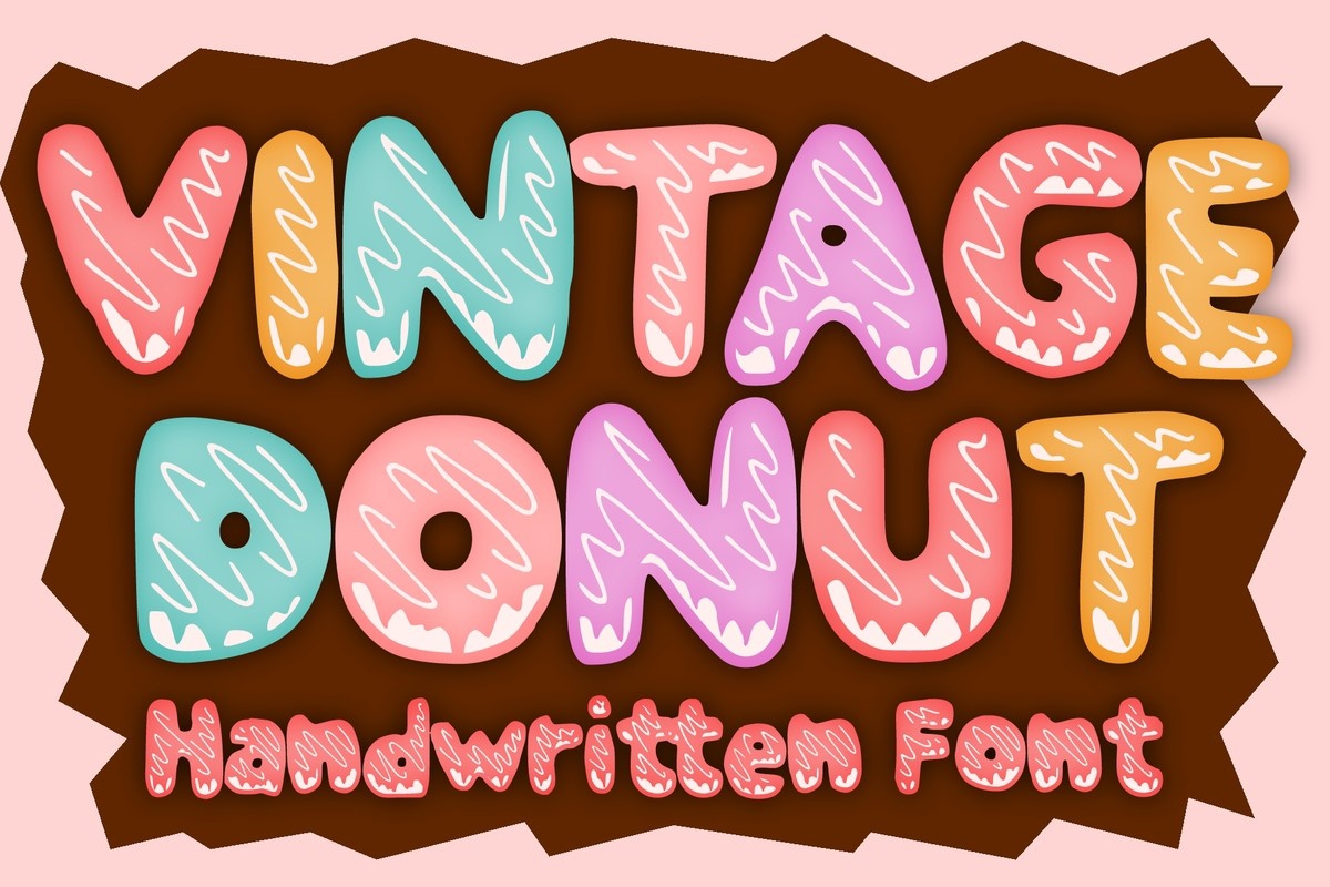 Ejemplo de fuente Vintage Donut Regular