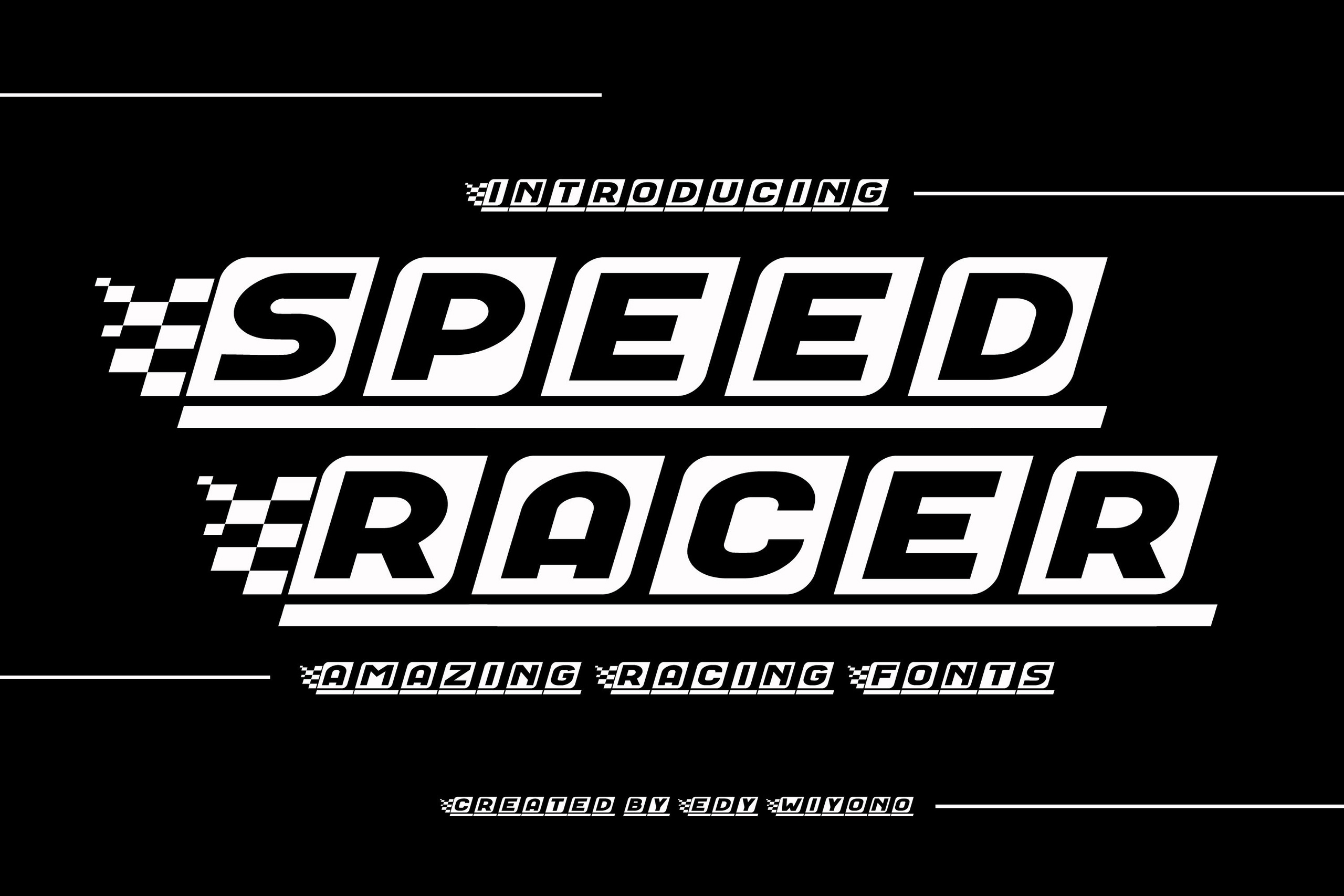 Ejemplo de fuente Speed Racer