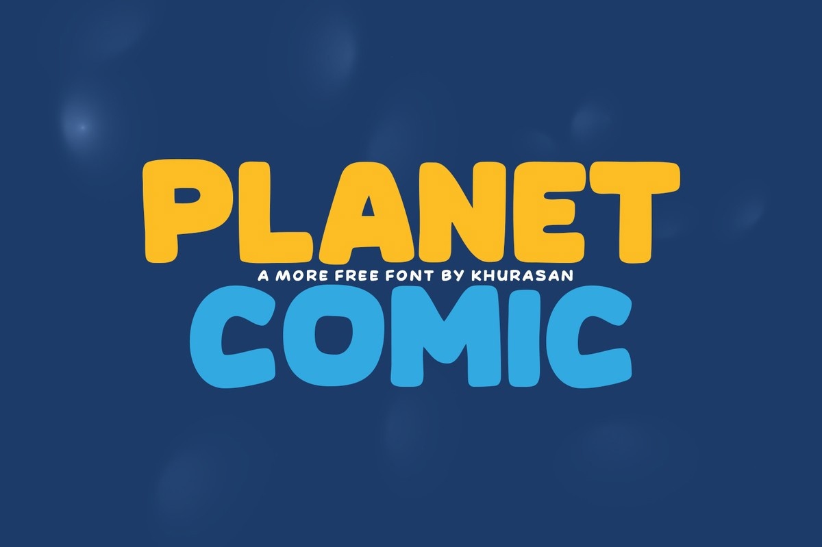 Ejemplo de fuente Planet Comic Regular
