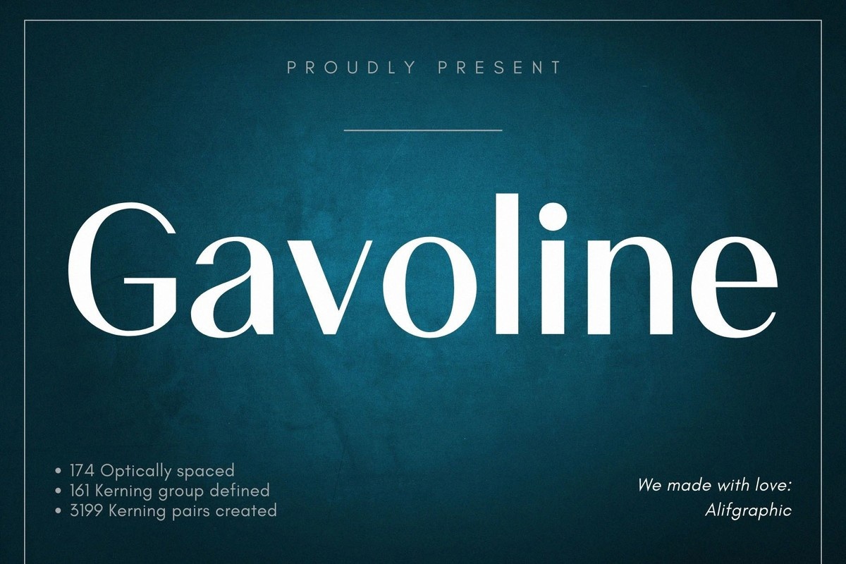 Ejemplo de fuente Gavoline