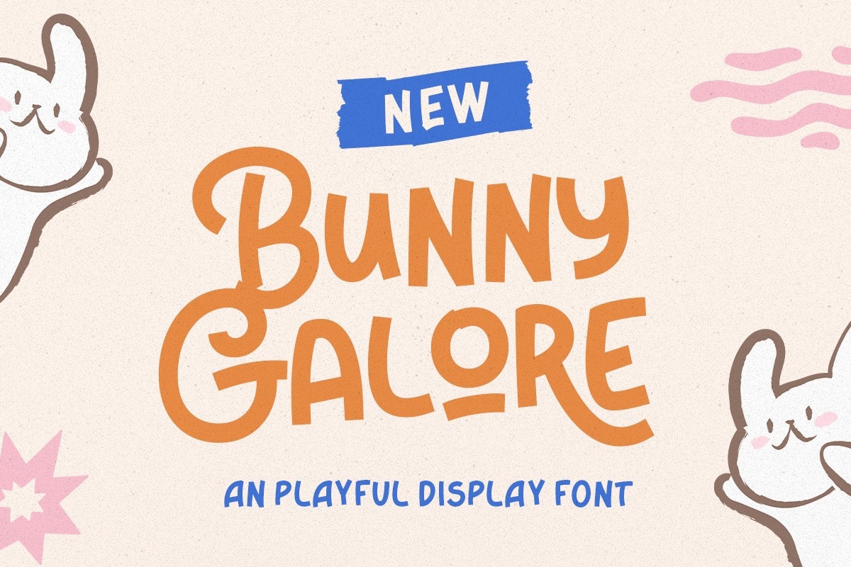 Ejemplo de fuente Bunny Galore Regular