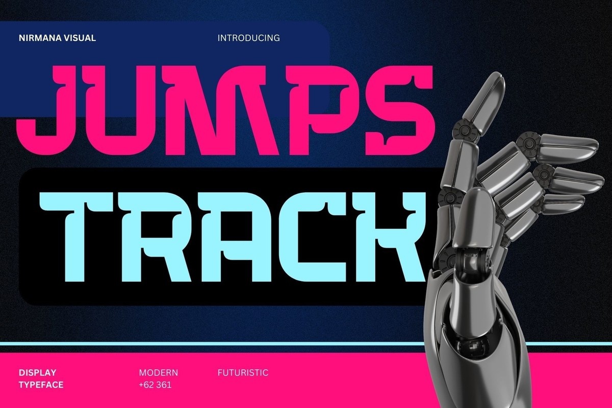 Ejemplo de fuente Jumps Track Regular