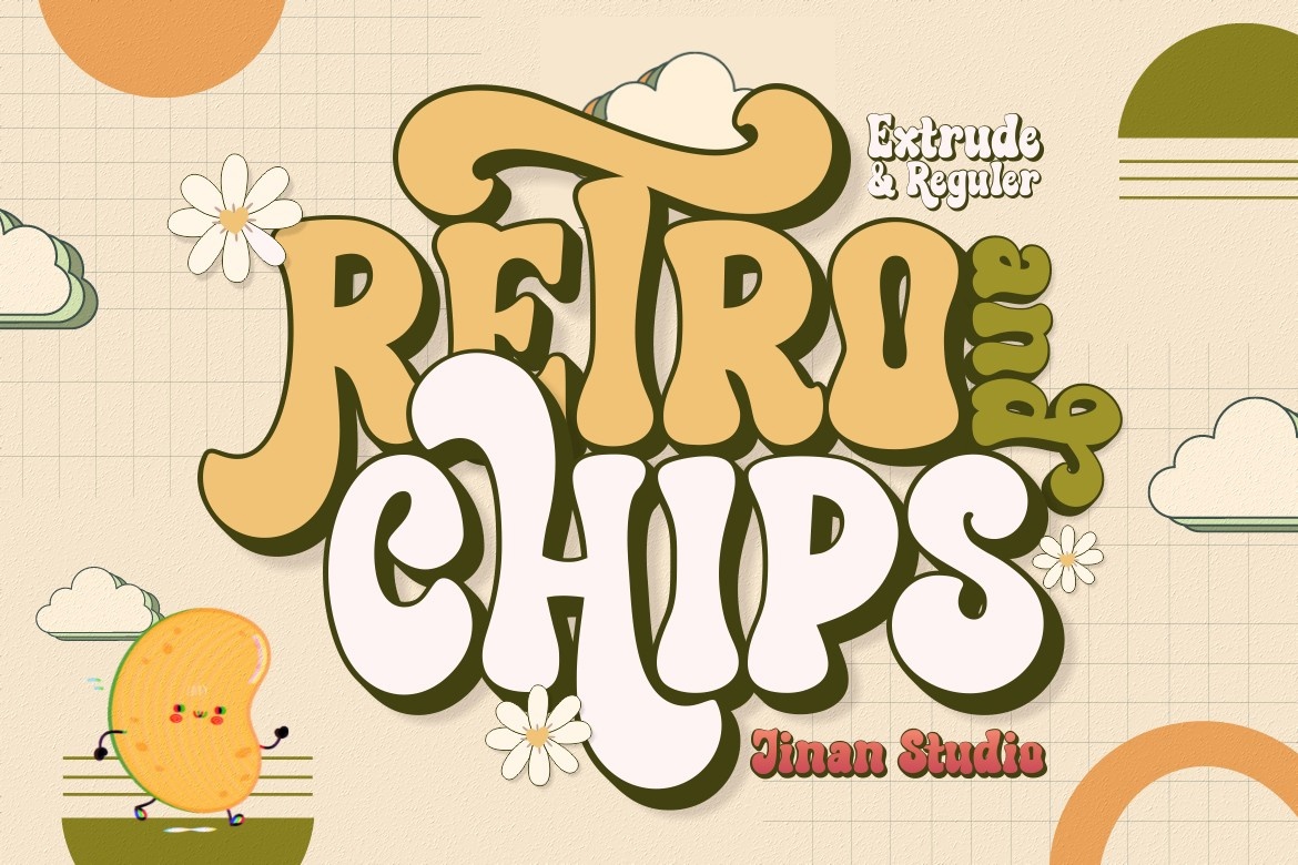 Ejemplo de fuente Retro and Chips Regular