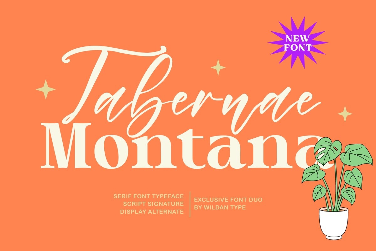 Ejemplo de fuente Tabernae Montana Serif