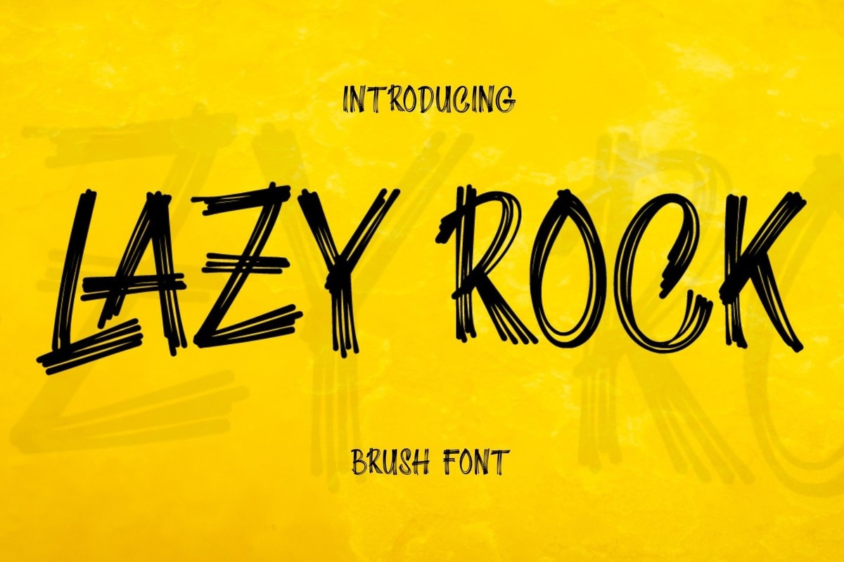 Ejemplo de fuente Lazy Rock Regular
