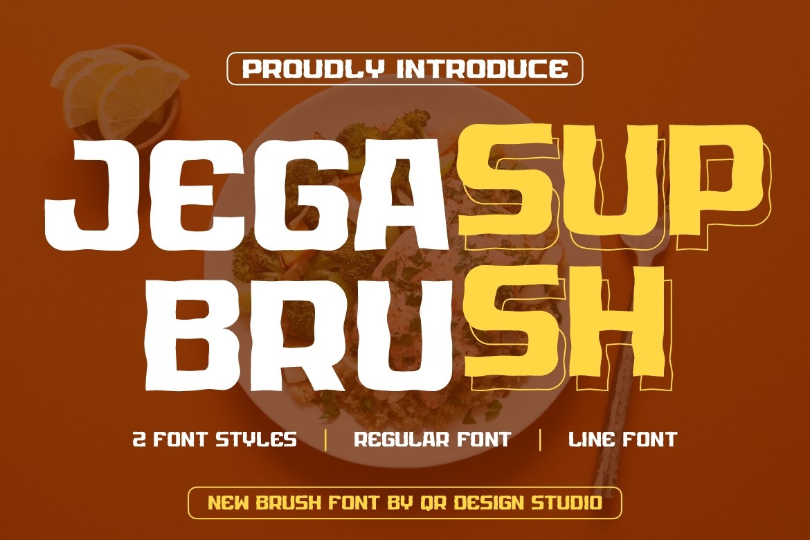 Ejemplo de fuente Jegasup Brush Regular