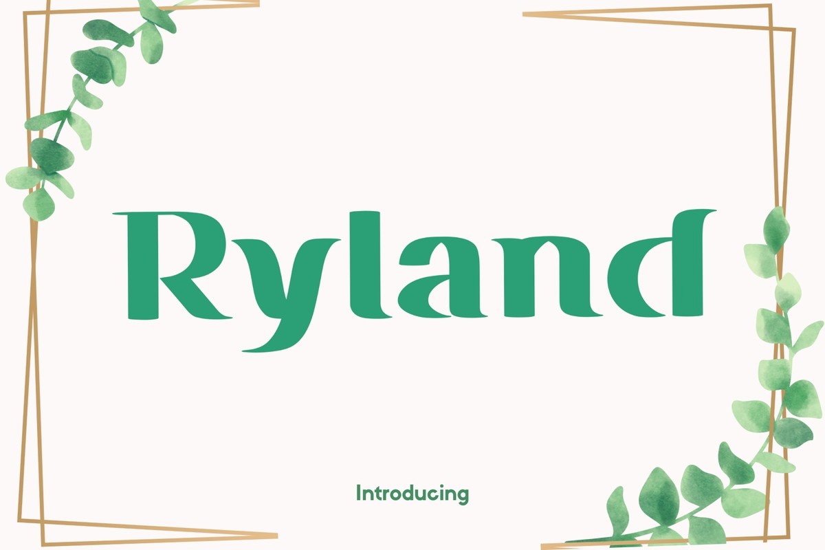 Ejemplo de fuente Ryland