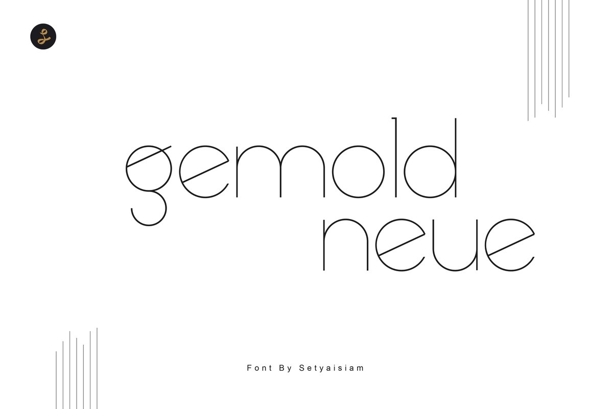 Ejemplo de fuente Gemold Neue Regular