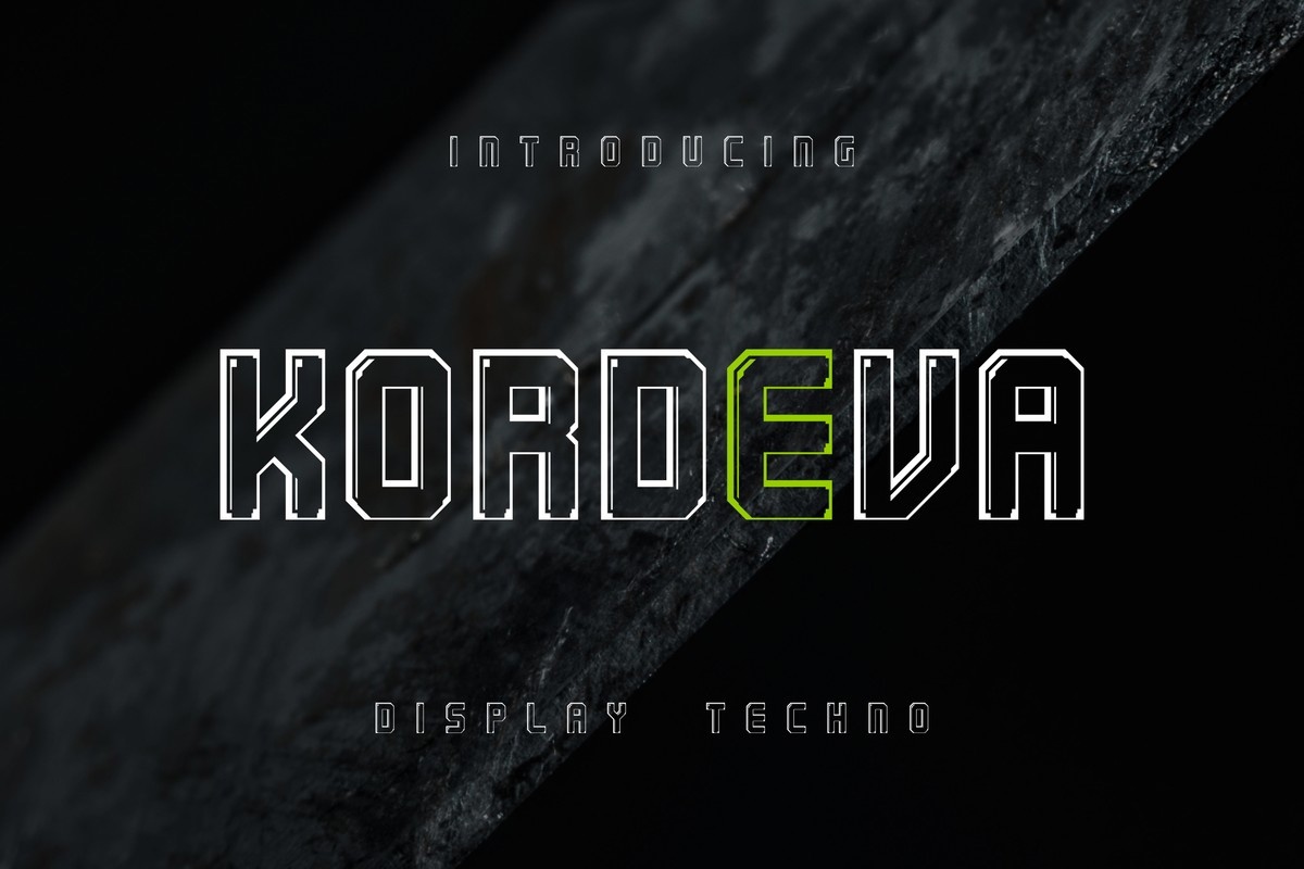 Ejemplo de fuente Kordeva