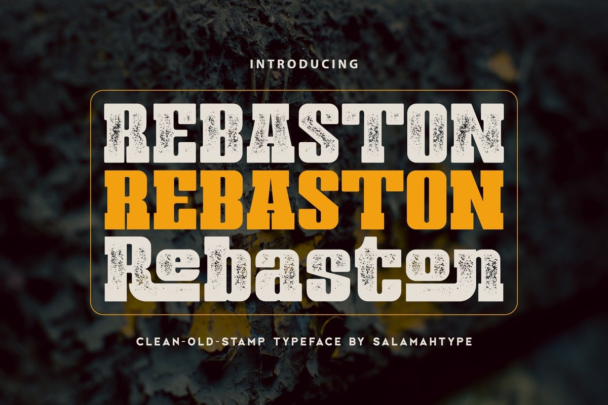 Ejemplo de fuente Rebaston Regular