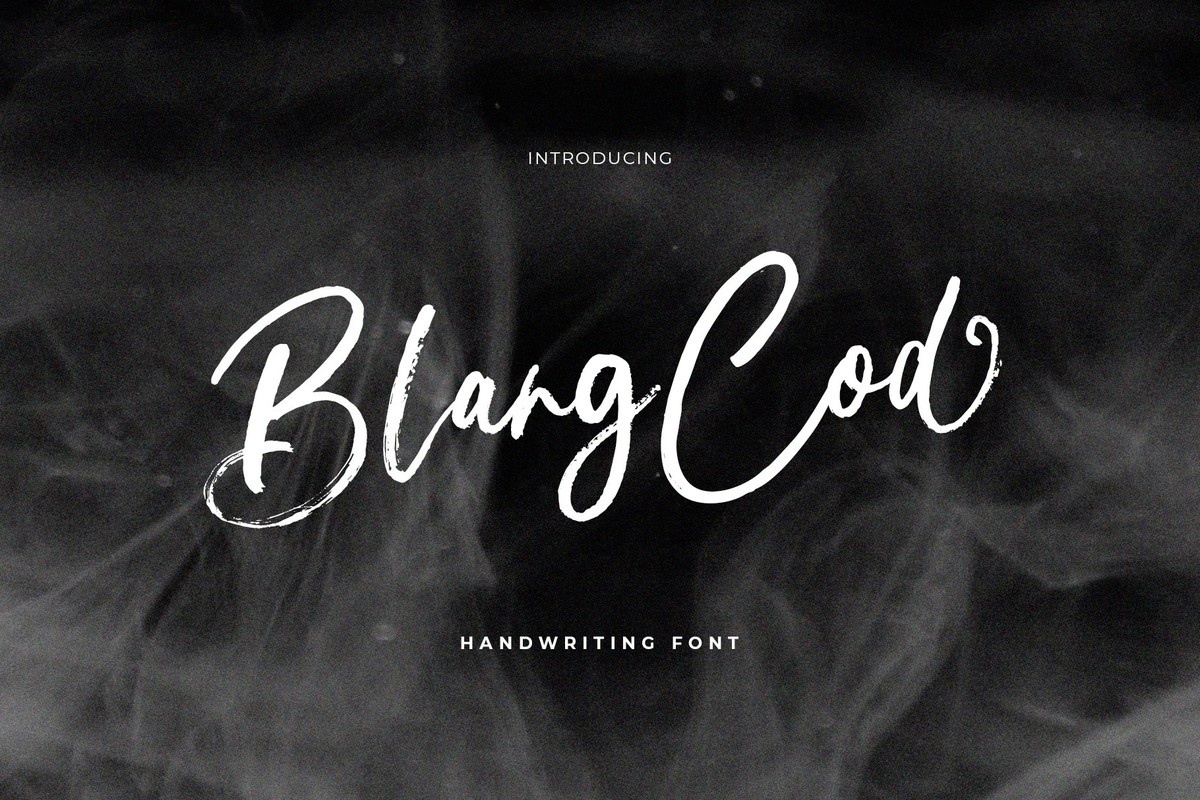 Ejemplo de fuente Blang Cod Regular