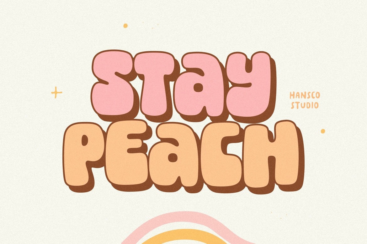Ejemplo de fuente Stay Peach