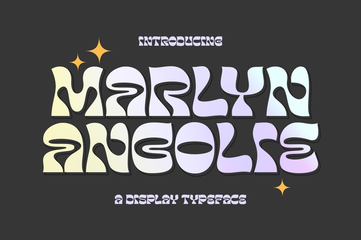 Ejemplo de fuente Marlyn Angolie Outline-Regular