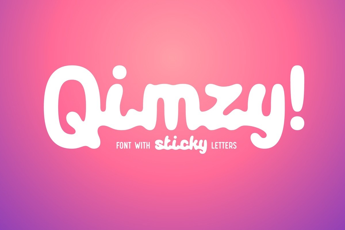 Ejemplo de fuente Qimzy Regular
