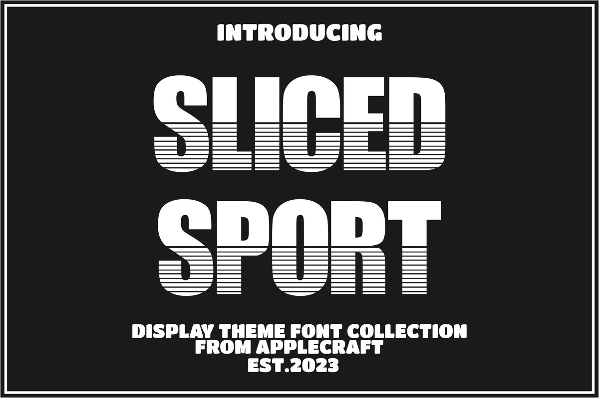 Ejemplo de fuente Sliced Sport