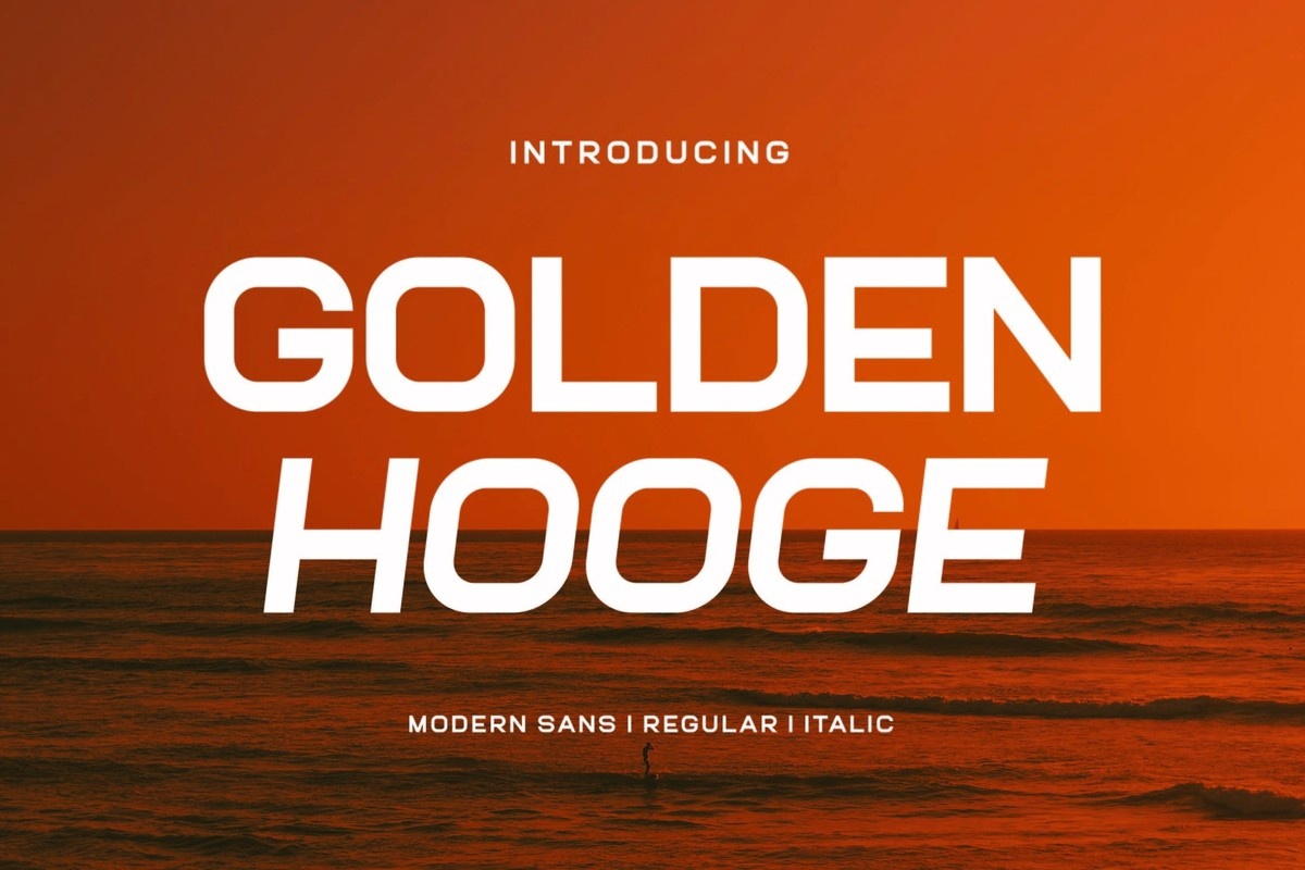 Ejemplo de fuente Golden Hooge Regular
