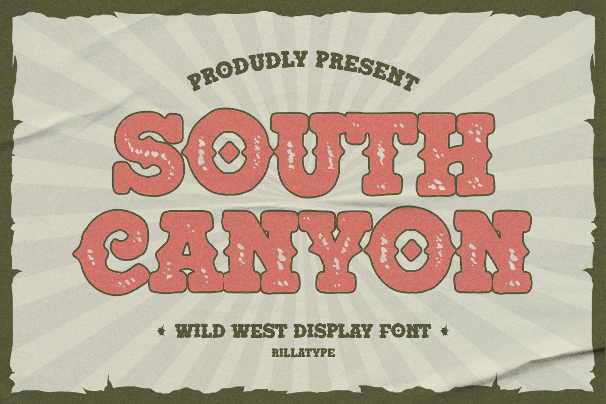 Ejemplo de fuente South Canyon Stamp