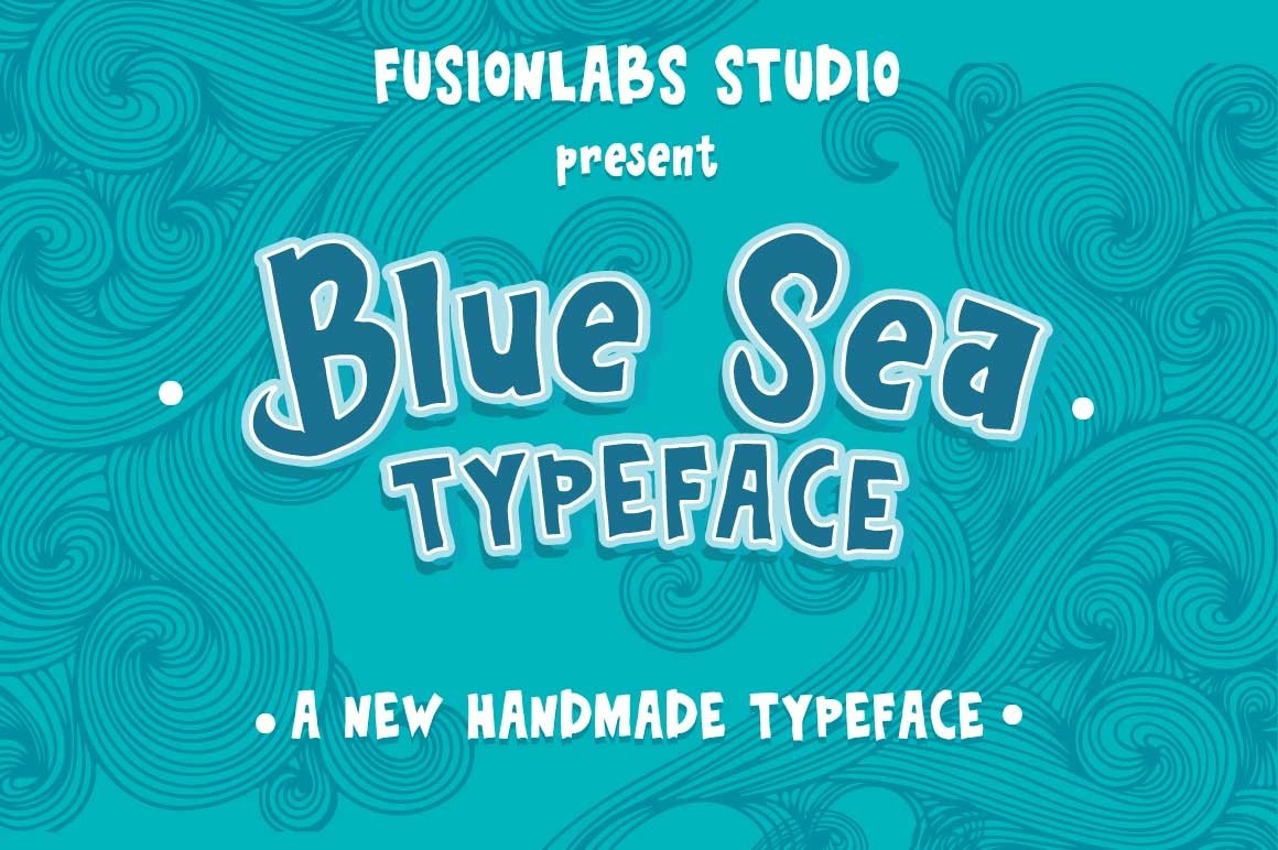 Ejemplo de fuente Blue Sea Typeface