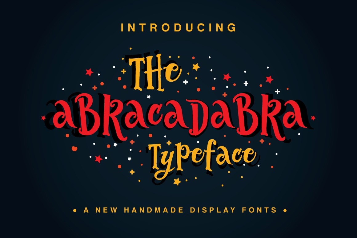 Ejemplo de fuente Abracadabra Typeface Regular