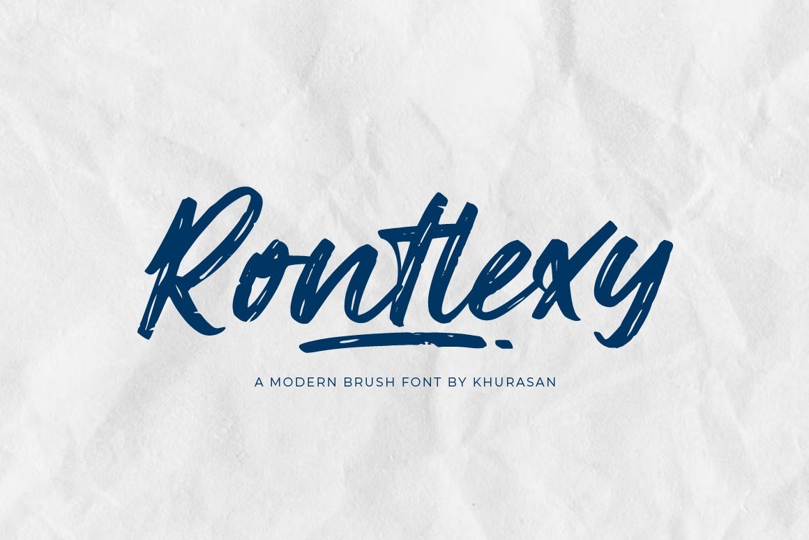 Ejemplo de fuente Rontlexy Regular