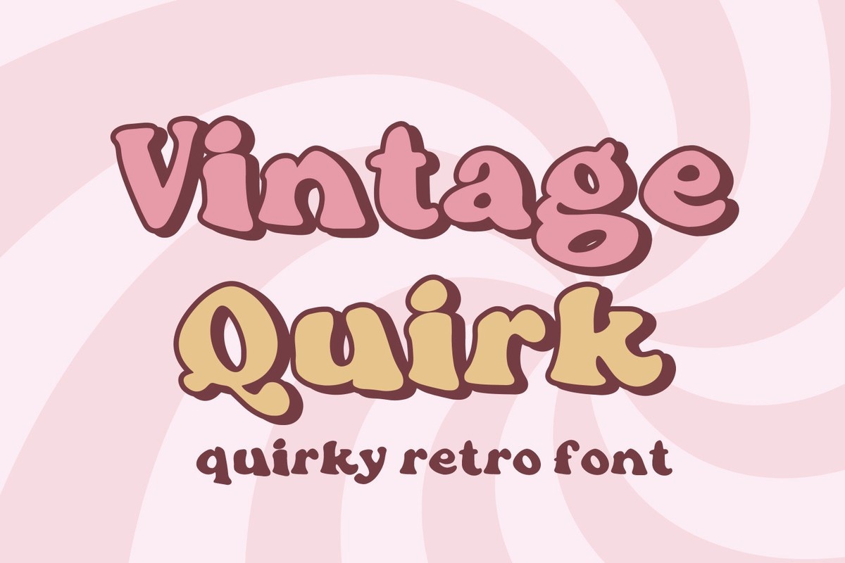 Ejemplo de fuente Vintage Quirk Regular
