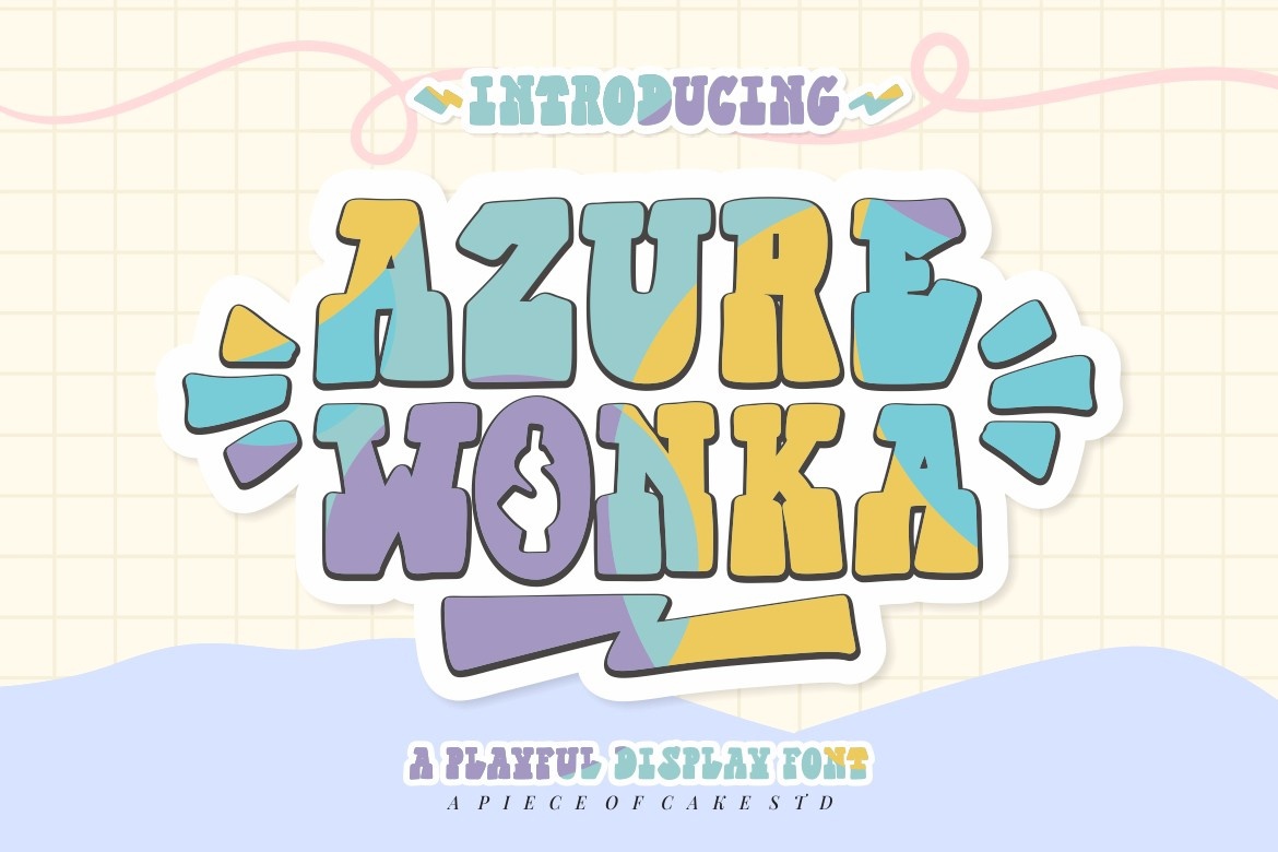 Ejemplo de fuente Azure Wonka Regular