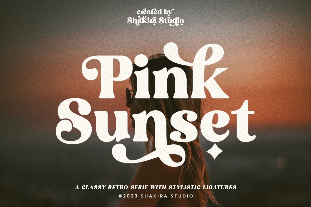 Ejemplo de fuente Pink Sunset Italic