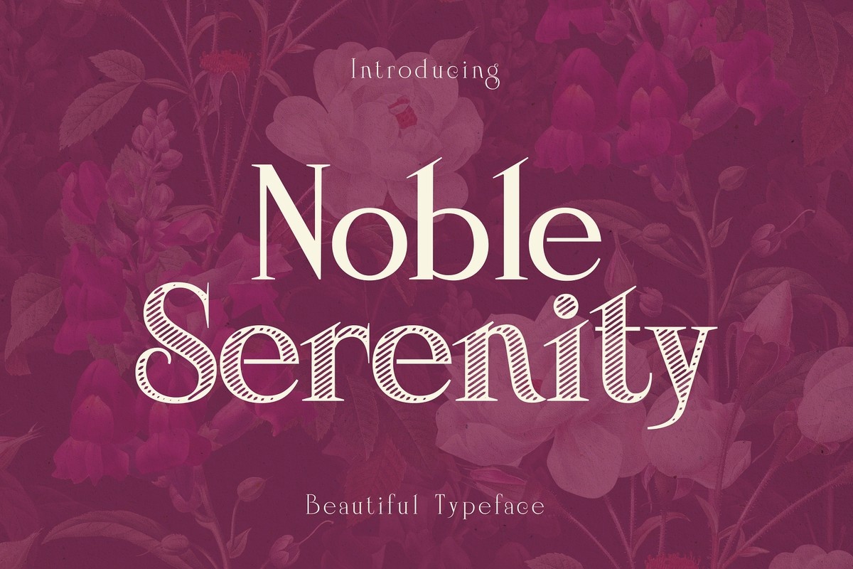 Ejemplo de fuente Noble Serenity Regular