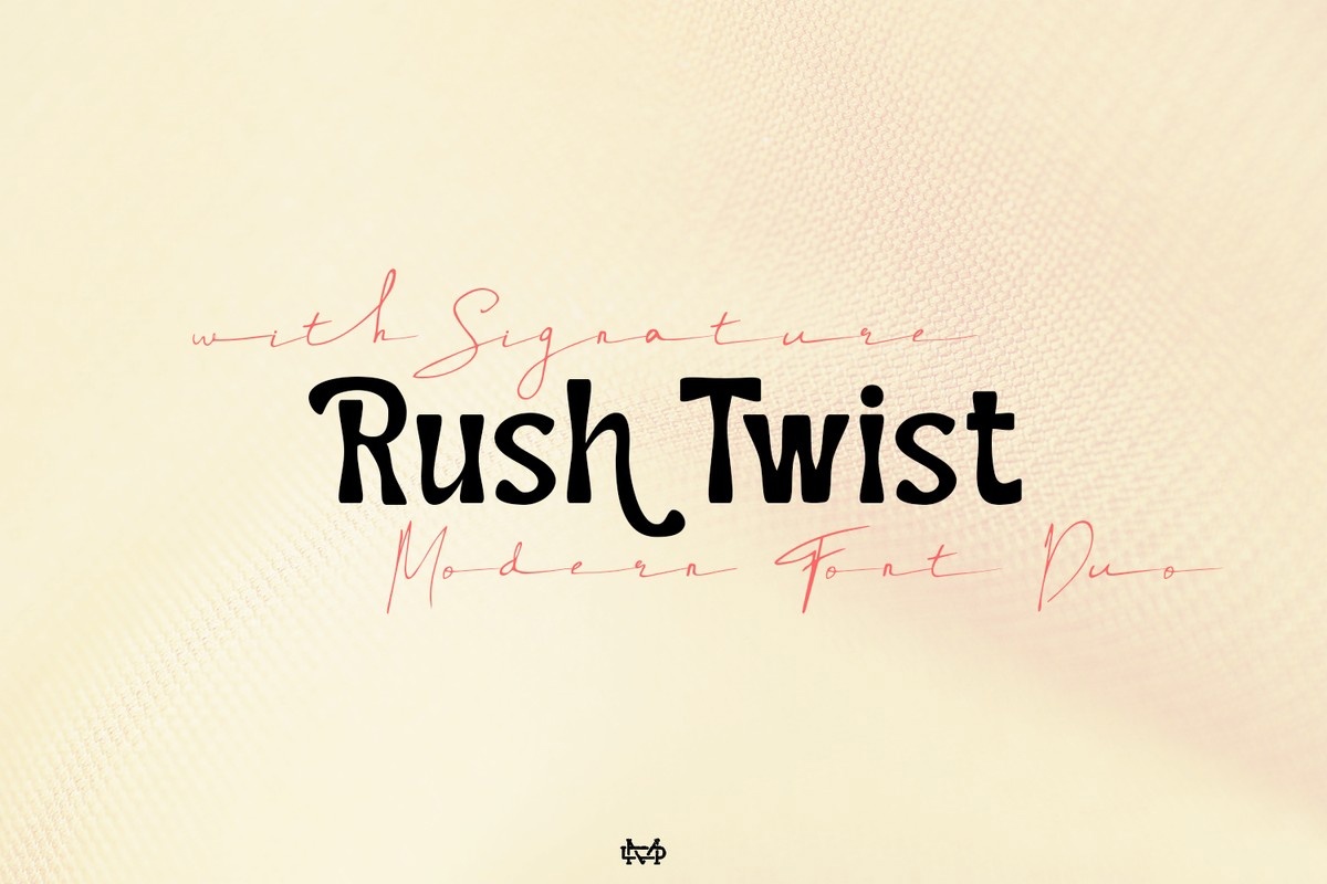 Ejemplo de fuente Rush Twist