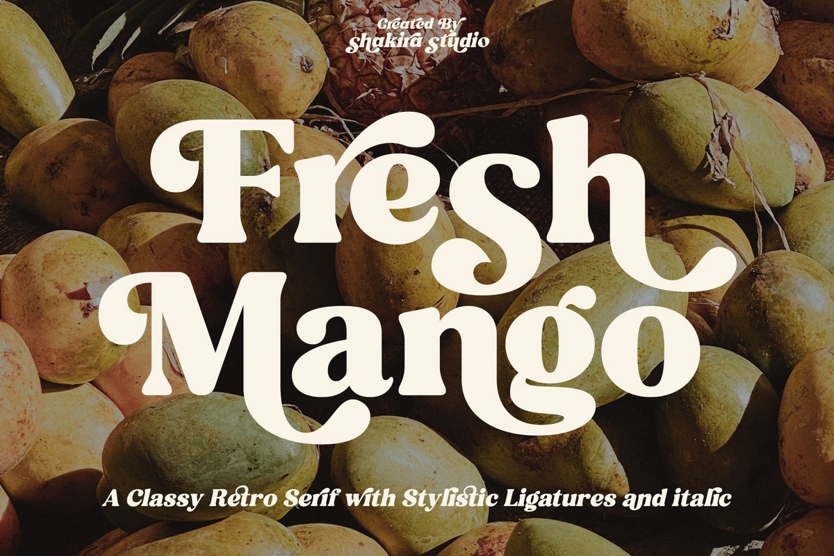 Ejemplo de fuente Fresh Mango
