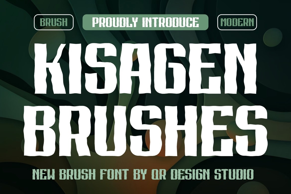 Ejemplo de fuente Kisagen Brushes