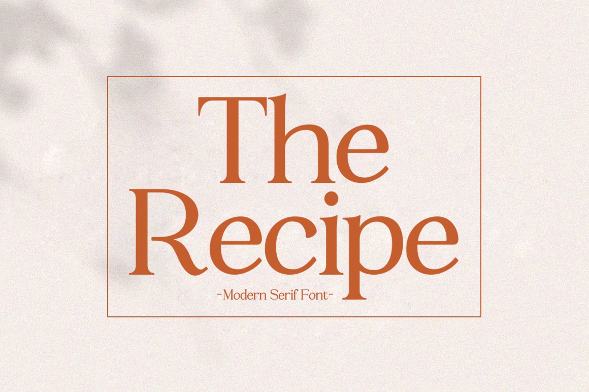 Ejemplo de fuente The Recipe Regular