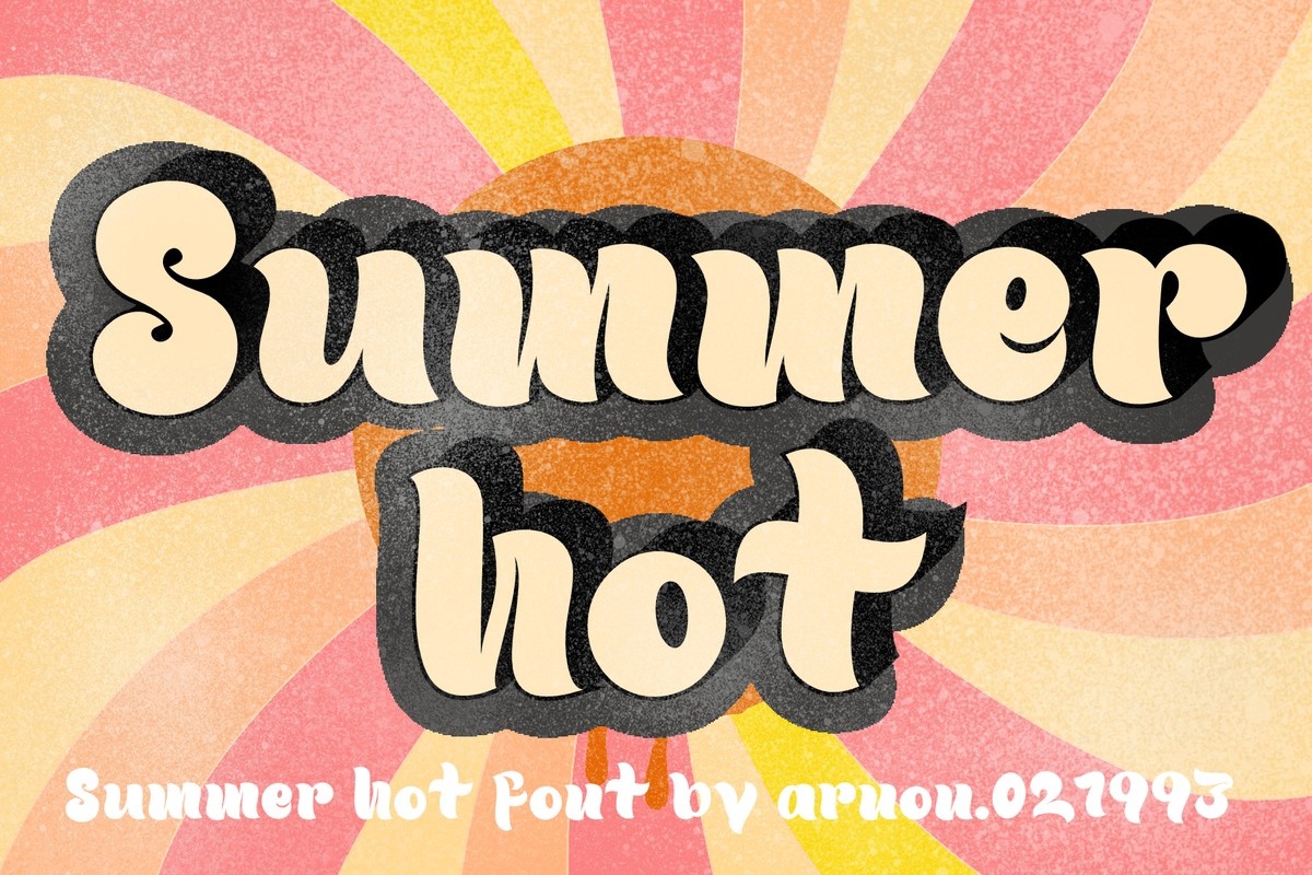 Ejemplo de fuente Summer Hot Regular