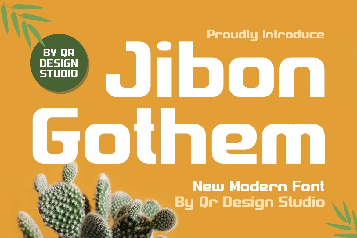 Ejemplo de fuente Jibon Gothem Regular