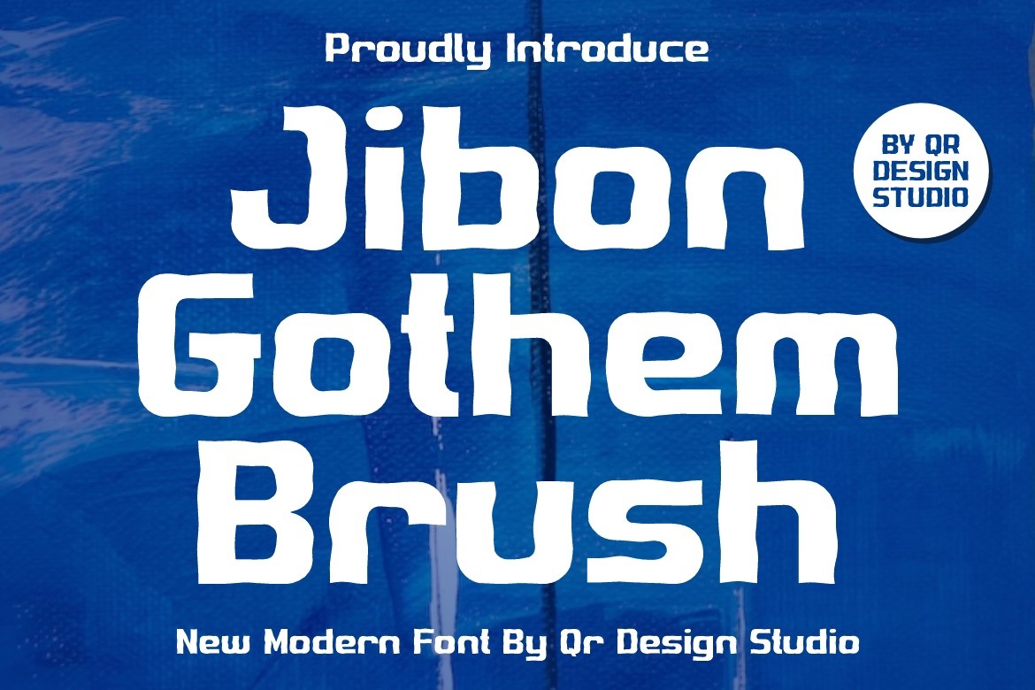 Ejemplo de fuente Jibon Gothem Brush