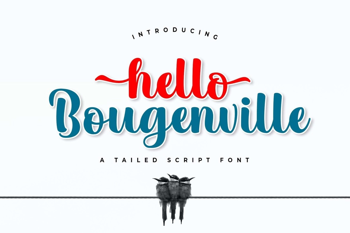 Ejemplo de fuente Hello Bougenville Regular