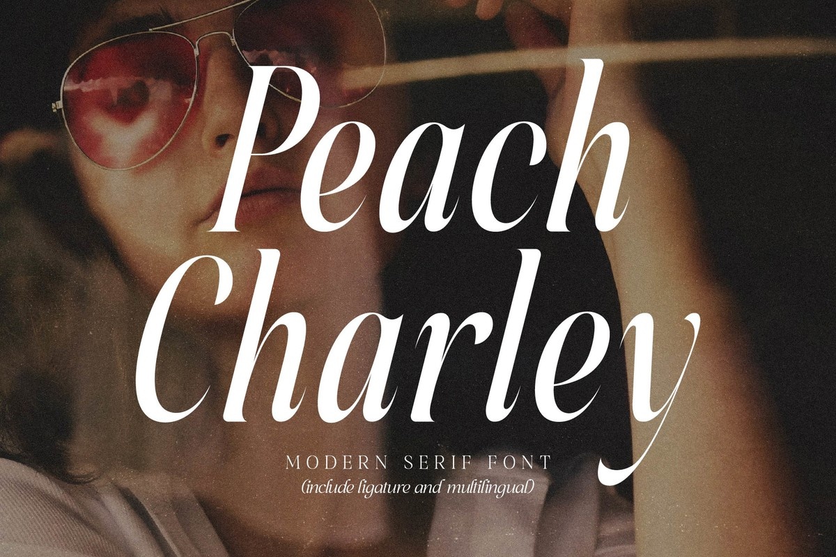 Ejemplo de fuente Peach Charley Regular