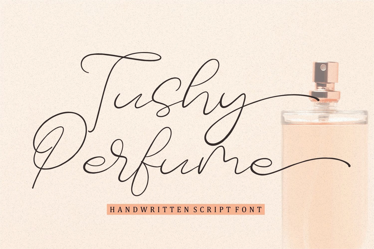 Ejemplo de fuente Tushy Perfume Regular