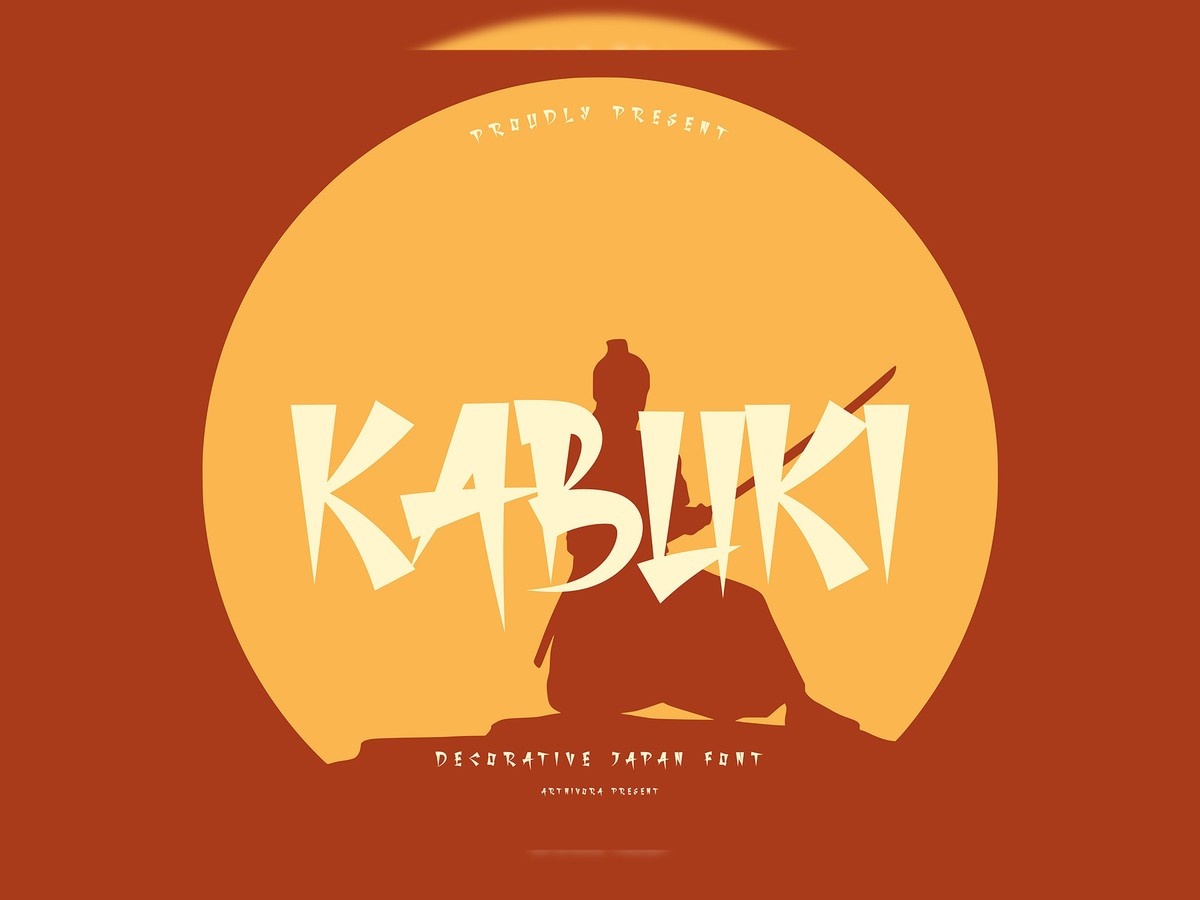 Ejemplo de fuente Kabuki Regular