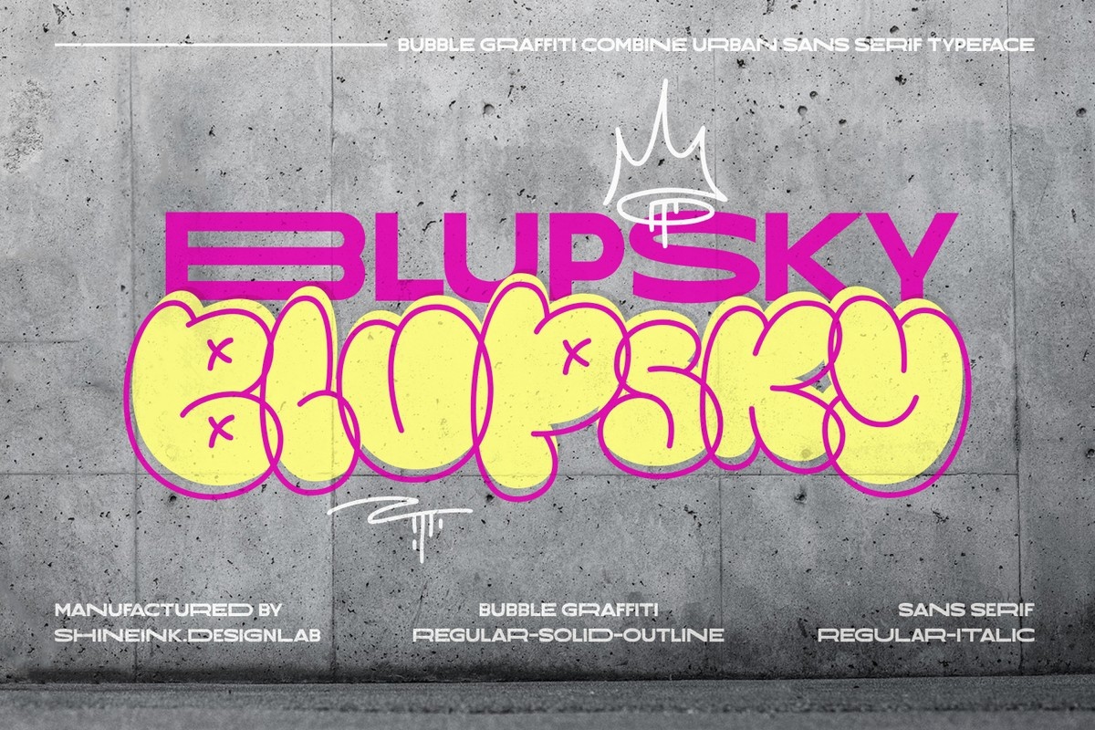 Ejemplo de fuente Blupsky Sans Serif