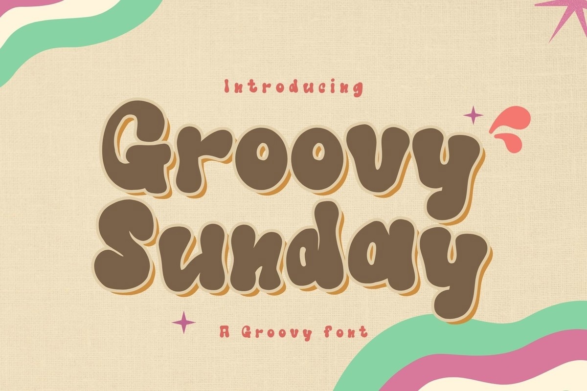 Ejemplo de fuente Groovy Sunday Regular