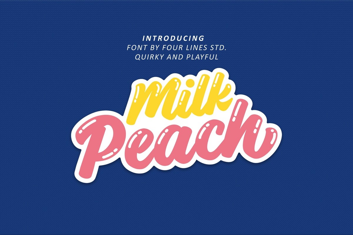 Ejemplo de fuente Milk Peach