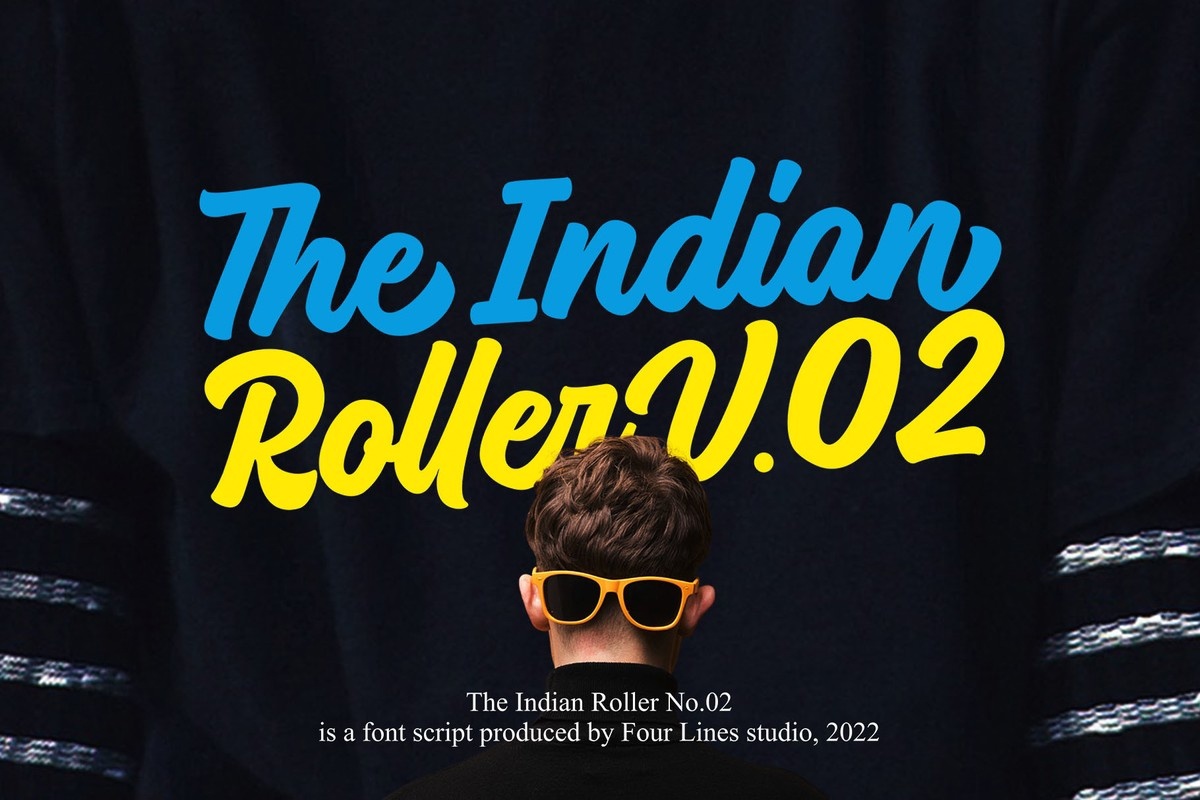 Ejemplo de fuente Indian Roller V.02 Regular