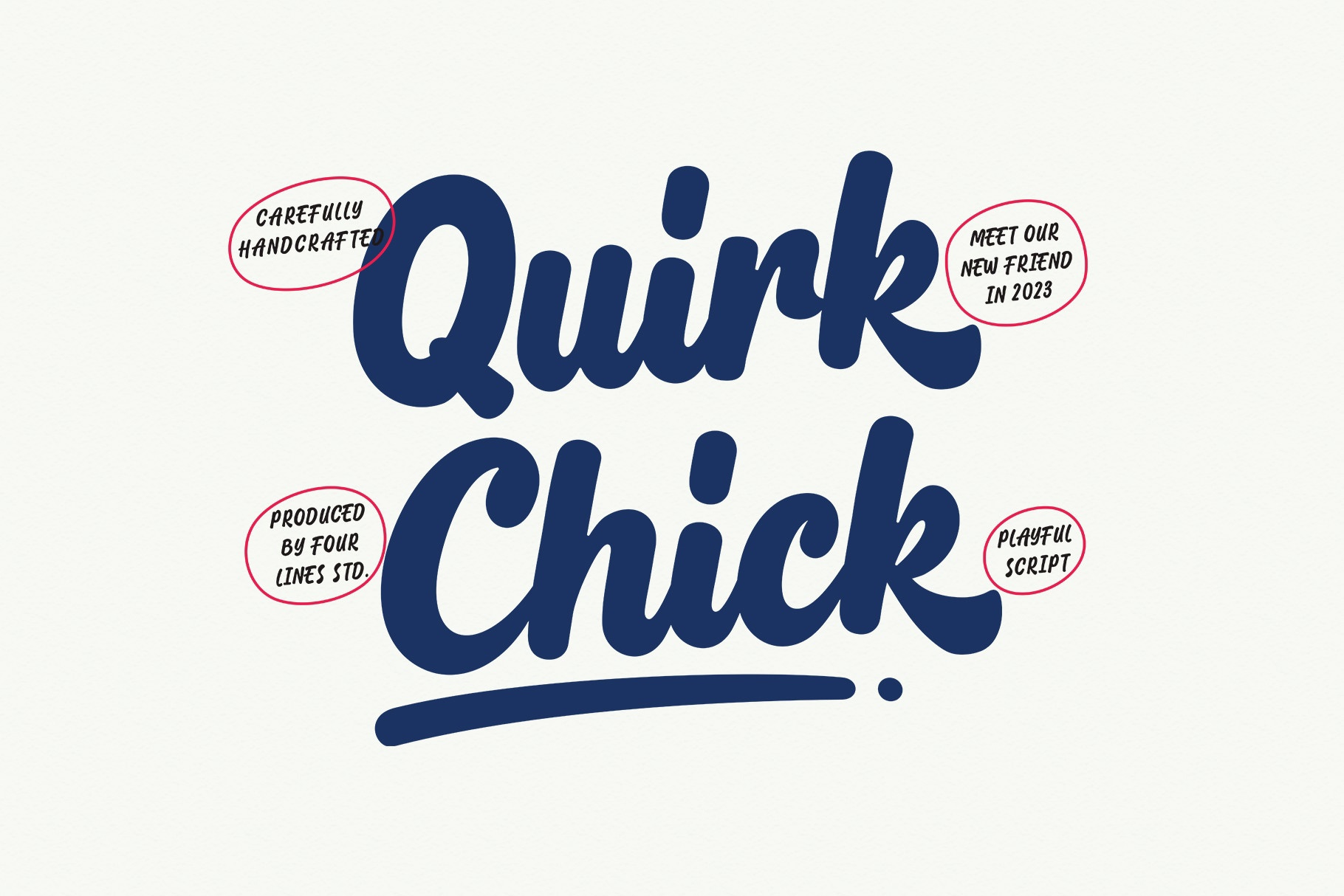 Ejemplo de fuente Quirk Chick Regular