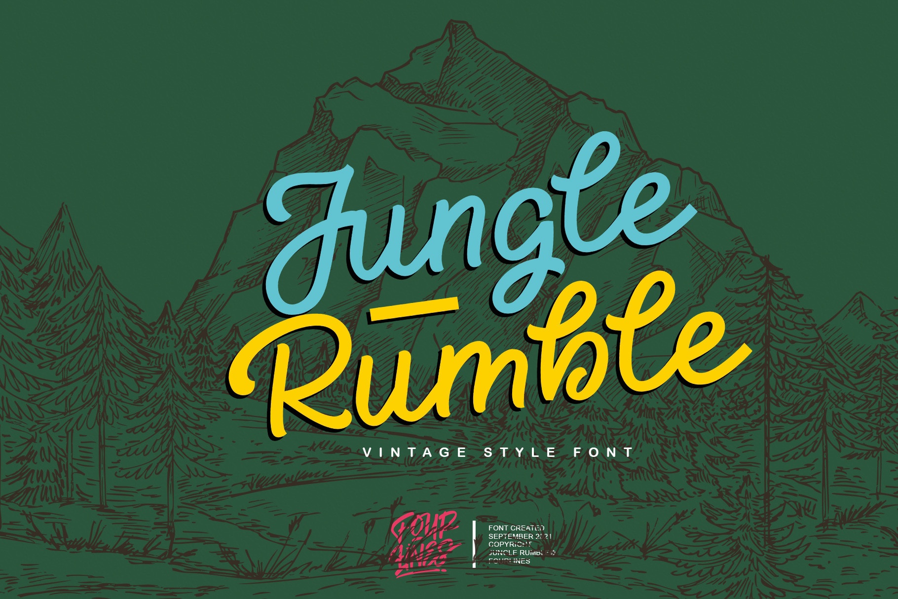 Ejemplo de fuente Jungle Rumble Regular