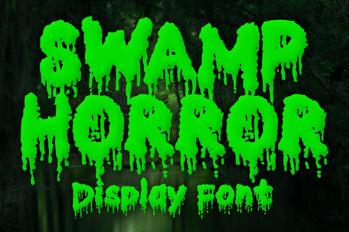 Ejemplo de fuente Swamp Horror Regular