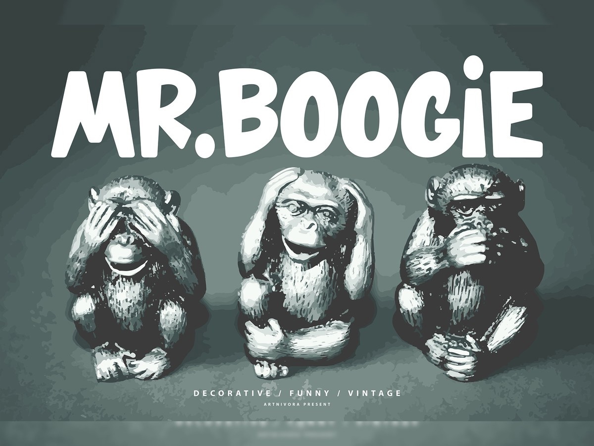 Ejemplo de fuente Mr. Boogie Regular