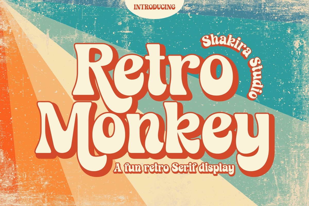 Ejemplo de fuente Retro Monkey Italic