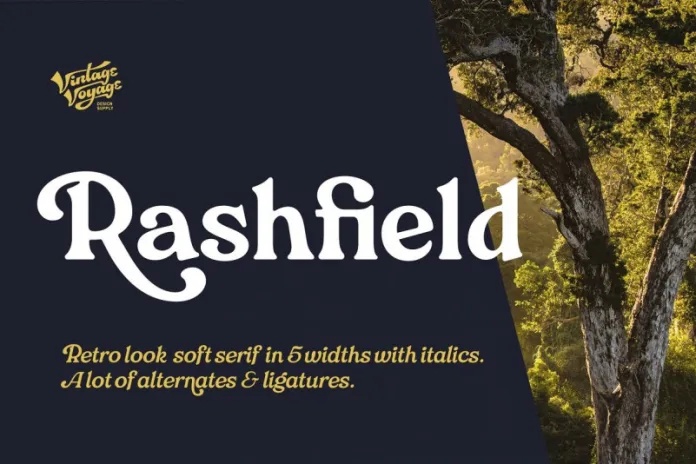 Ejemplo de fuente Rashfield Bold