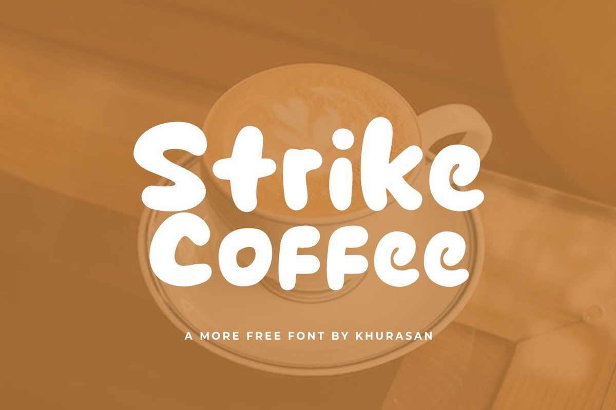 Ejemplo de fuente Strike Coffee Regular
